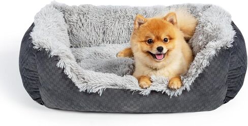 Large Dog Beds for Medium Small Dogs, Orthopedic Dog Sofa Bed Soft Calming Puppy Dog Bed, Durable Washable Puppy Bed Medium Large Dog Bed Square, Comfortable Puppy Dog Bed in Kuwait