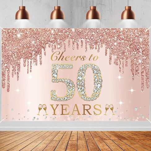 Large Cheers to 21 Years Birthday Decorations for Women, Pink Rose Gold Happy 21st Birthday Banner Backdrop Party Supplies, 21 Year Old Birthday Poster Background Sign Decor in Saudi Arabia