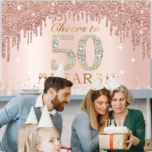 Large Cheers to 21 Years Birthday Decorations for Women, Pink Rose Gold Happy 21st Birthday Banner Backdrop Party Supplies, 21 Year Old Birthday Poster Background Sign Decor in Saudi Arabia