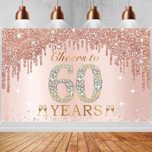 Large Cheers to 21 Years Birthday Decorations for Women, Pink Rose Gold Happy 21st Birthday Banner Backdrop Party Supplies, 21 Year Old Birthday Poster Background Sign Decor in Saudi Arabia