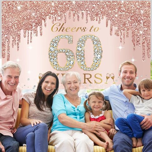 Large Cheers to 21 Years Birthday Decorations for Women, Pink Rose Gold Happy 21st Birthday Banner Backdrop Party Supplies, 21 Year Old Birthday Poster Background Sign Decor in Saudi Arabia