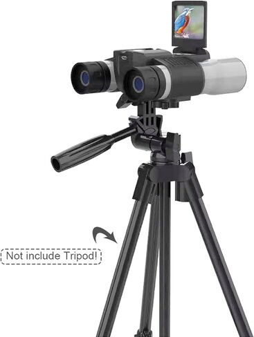 كاميرا منظار رقمي 12×32، كاميرا تسجيل صور فيديو 5 ميجابكسل، شاشة HD 2.0 انش، كاميرا تلسكوب HD 1080P لمشاهدة الطيور والعاب الصيد الرياضية، كهدية in Kuwait