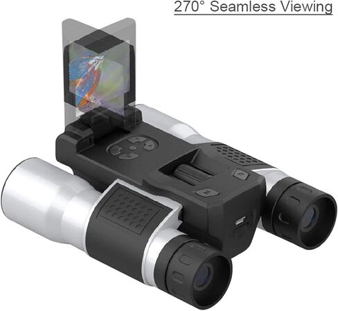 كاميرا منظار رقمي 12×32، كاميرا تسجيل صور فيديو 5 ميجابكسل، شاشة HD 2.0 انش، كاميرا تلسكوب HD 1080P لمشاهدة الطيور والعاب الصيد الرياضية، كهدية in Kuwait