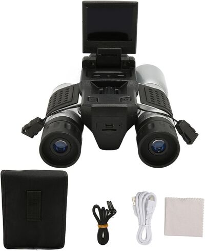كاميرا منظار رقمي 12×32، كاميرا تسجيل صور فيديو 5 ميجابكسل، شاشة HD 2.0 انش، كاميرا تلسكوب HD 1080P لمشاهدة الطيور والعاب الصيد الرياضية، كهدية in Kuwait