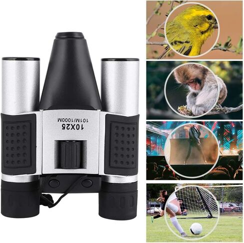 DT08 10X25 Binoculars Digital Camera Telescope for Outdoor Sport DVR Video Record - Lightweight and Compact Binoculars with 10-25x Zoom and Multiple Functions in Kuwait