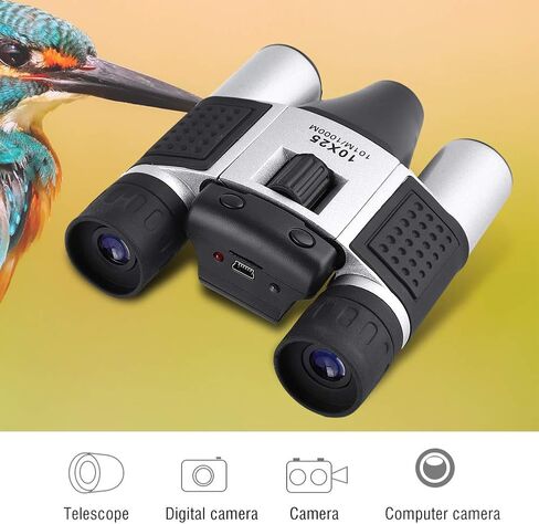 DT08 10X25 Binoculars Digital Camera Telescope for Outdoor Sport DVR Video Record - Lightweight and Compact Binoculars with 10-25x Zoom and Multiple Functions in Kuwait