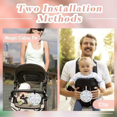 PLIGREAT 2 Pack No Touching Car Seat Sign, Flowers Pattern No Kissing Stroller Tag with Hanging Straps and Clip, No Touching Baby Sign for Newborn Girl Boy in Saudi Arabia