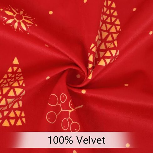 ستائر CAROMIO Christmas Kitchen Valance للنوافذ، ستائر قصيرة مخملية، ستائر مقهى لتزيين عيد الميلاد، ستارة تعتيم الغرفة معزولة حراريًا (أحمر، 52 بوصة عرض × 15 بوصة طول، مجموعة من 1) in Kuwait