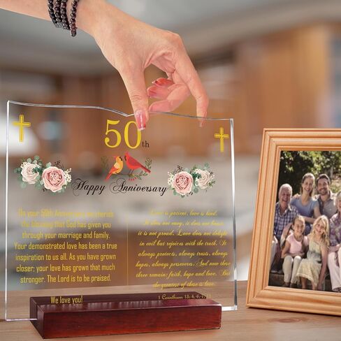 أفضل الهدايا الدينية لذكرى الزفاف الخمسين للآباء والأزواج والزوج والزوجة والأصدقاء. هدايا الذكرى الخمسين - هدايا تزيين للآباء أو الأصدقاء في الذكرى الخمسين لزواجهم. in Kuwait