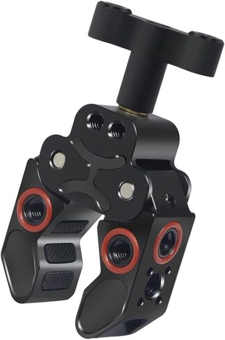 مشبك فائق، حامل مشبك للكاميرا مع دبوس تحديد لمعيار ARRI، 1/4"-20 و3/8"-16 ملحقات مشبك قوية متعددة الاستخدامات متوافقة مع Gopro/الشاشة/أضواء LED/الفلاش/الميكروفون in Kuwait