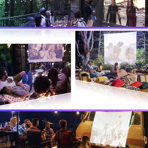 8500Lumens Portable Projector for Home Theater Entertainment, Full HD 1080P Supported Mini Projector HDMI AV USB TV Stick Supported in Kuwait