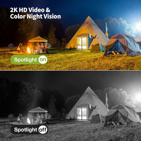 كاميرا مراقبة خارجية بدقة 2K، كاميرات مراقبة منزلية واي فاي بالخارج مع رؤية ليلية ملونة، رؤية قابلة للإمالة بزاوية 360 درجة، صوت ثنائي الاتجاه، كاميرا أمان للكشف عن الحركة، إنذار صفارة الإنذار، تسجيل بطاقة SD على مدار الساعة طوال أيام الأسبوع in Kuwait