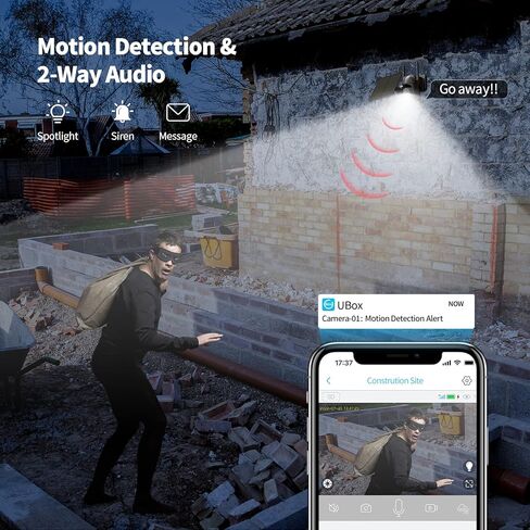 كاميرا مراقبة خارجية بدقة 2K، كاميرات مراقبة منزلية واي فاي بالخارج مع رؤية ليلية ملونة، رؤية قابلة للإمالة بزاوية 360 درجة، صوت ثنائي الاتجاه، كاميرا أمان للكشف عن الحركة، إنذار صفارة الإنذار، تسجيل بطاقة SD على مدار الساعة طوال أيام الأسبوع in Kuwait