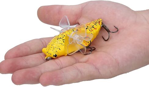 VBESTLIFE Fishing Lures, 7.5cm Bionic Cicada Shape with Rotating Spins Propeller Treble Hook in Saudi Arabia