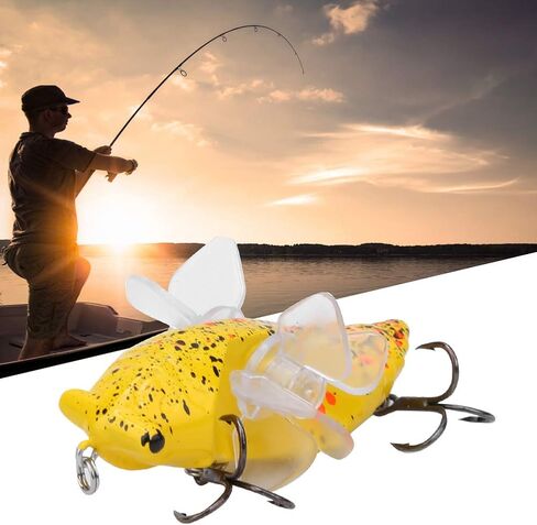 VBESTLIFE Fishing Lures, 7.5cm Bionic Cicada Shape with Rotating Spins Propeller Treble Hook in Saudi Arabia