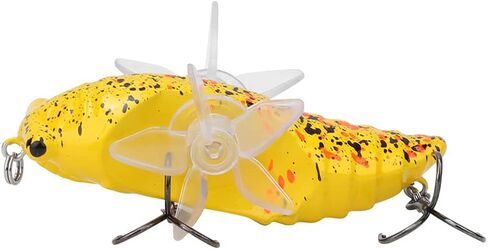 VBESTLIFE Fishing Lures, 7.5cm Bionic Cicada Shape with Rotating Spins Propeller Treble Hook in Saudi Arabia