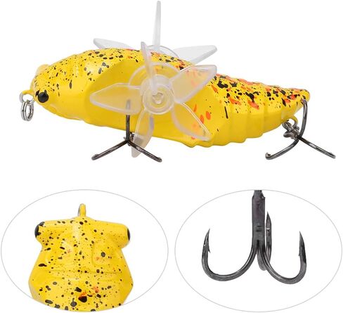 VBESTLIFE Fishing Lures, 7.5cm Bionic Cicada Shape with Rotating Spins Propeller Treble Hook in Saudi Arabia