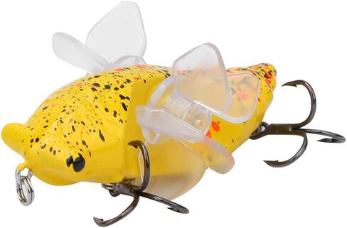 VBESTLIFE Fishing Lures, 7.5cm Bionic Cicada Shape with Rotating Spins Propeller Treble Hook in Saudi Arabia