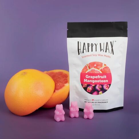 شمع الصويا والجريب فروت والمانجو من هابي واكس يذوب الشمع المعطر المملوء بالزيوت العطرية، مثالي لإذابة الشمع أو المكعب أو سخان التارت، 6 أونصة إجمالية متعددة العبوات in Kuwait