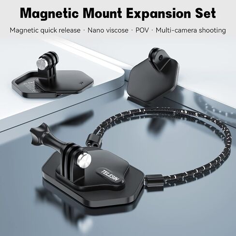 TELESIN 360 Magnetic Mount Chest Mount with Neck Strap Necklace Lanyard Body Accessories for GoPro Max Hero 11 10 9 8 7 Insta360 X3 GO3 DJI Action 3 4 in Saudi Arabia