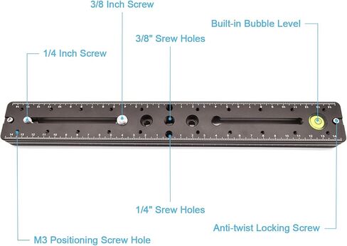 fotoconic 300mm الإفراج السريع المشبك متعدد الأغراض المزدوج السكك الحديدية المنزلق لوحة للكاميرا ترايبود Ballhead يناسب Benro Arca Swiss Sunwayfoto in Kuwait