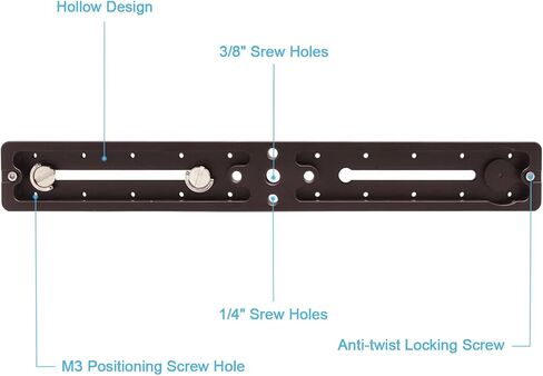 fotoconic 300mm الإفراج السريع المشبك متعدد الأغراض المزدوج السكك الحديدية المنزلق لوحة للكاميرا ترايبود Ballhead يناسب Benro Arca Swiss Sunwayfoto in Kuwait