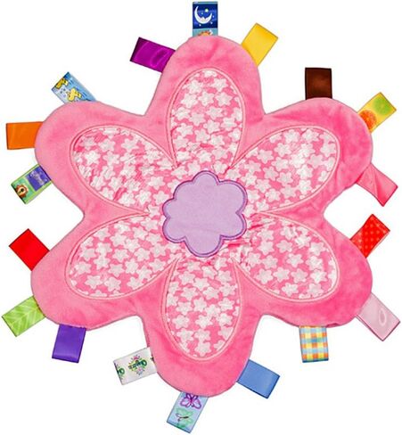 بطانية أمان ملونة للفتيات الصغيرات تذكار للأطفال حديثي الولادة على شكل زهرة لعبة بطانية ناعمة - وردي in Kuwait