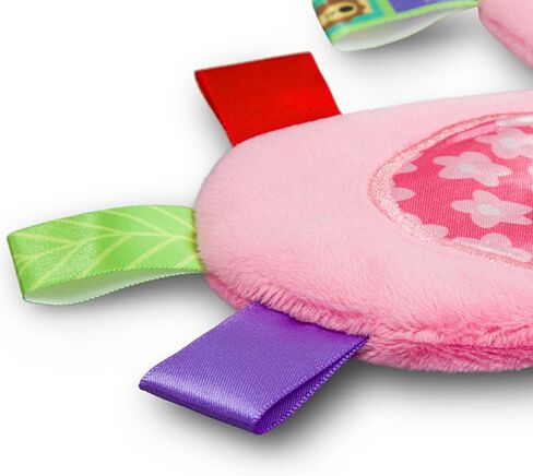 بطانية أمان ملونة للفتيات الصغيرات تذكار للأطفال حديثي الولادة على شكل زهرة لعبة بطانية ناعمة - وردي in Kuwait