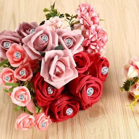 Bride Flower Bouquet Holder Wedding Bridal Bouquet Holder Foam Floral Handle Bouquet Holder Large for Bride Faux Flowers, Handheld Flowers Decoration with 50 Pieces Flower Bouquet Pins in Kuwait