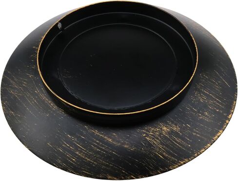 حامل شموع من الحديد بتصميم رترو من وانتان، حامل شموع معدني للاسرة والكنيسة وشمعدان الزفاف (ذهبي غامق) - قطعة واحدة in Kuwait