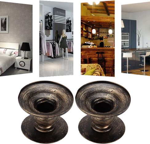 حاملي شموع قطعتين، عمود حديدي قديم، قاعدة شموع متينة ومتينة وبسيطة، لحفلات الزفاف المنزلية، زخارف رائعة لأعياد الميلاد، والعشاء، وغرفة المعيشة in Kuwait