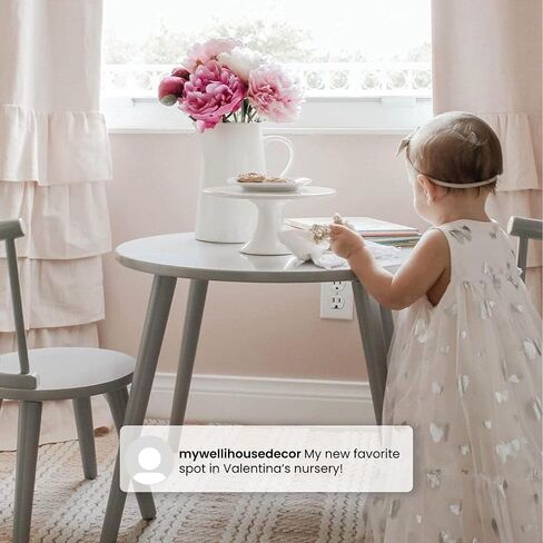 مجموعة طاولات وكرسيين للأطفال من Delta Children Homestead - مثالية للفنون والحرف اليدوية، معتمدة من Greenguard Gold، Bianca White in Saudi Arabia