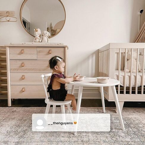 مجموعة طاولات وكرسيين للأطفال من Delta Children Homestead - مثالية للفنون والحرف اليدوية، معتمدة من Greenguard Gold، Bianca White in Saudi Arabia