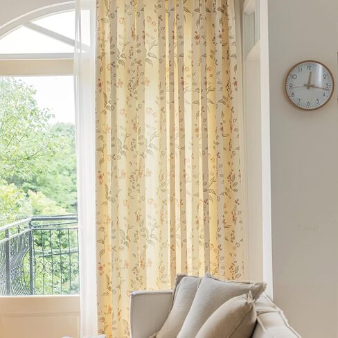 SUOUO Green Leaves Chenille Curtains for Living Room Botanical Pattern Room Darkening Window Drapes Set for Bedroom Dining 2 Panels 84 Inches Long in Saudi Arabia