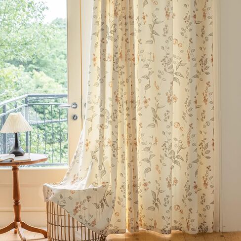 SUOUO Green Leaves Chenille Curtains for Living Room Botanical Pattern Room Darkening Window Drapes Set for Bedroom Dining 2 Panels 84 Inches Long in Saudi Arabia