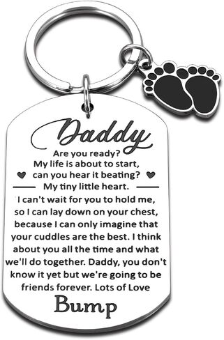 New Dad Gifts from Baby Expectant Dad Gifts for Dad Men Husband Dad To Be Keychain Gift for Gifts for Expecting Dad New Dad Christmas Pregnancy Announcement First Baby Gift for Men from Wife in Saudi Arabia