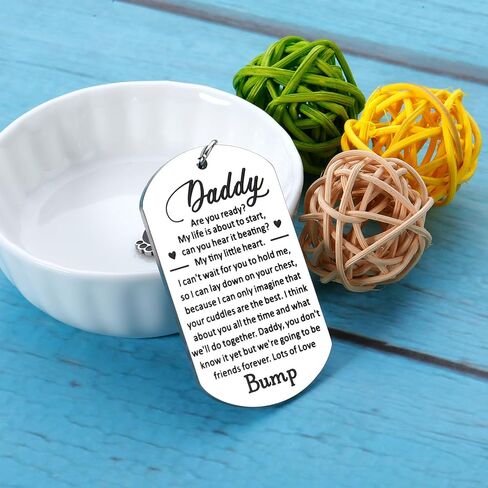 New Dad Gifts from Baby Expectant Dad Gifts for Dad Men Husband Dad To Be Keychain Gift for Gifts for Expecting Dad New Dad Christmas Pregnancy Announcement First Baby Gift for Men from Wife in Saudi Arabia