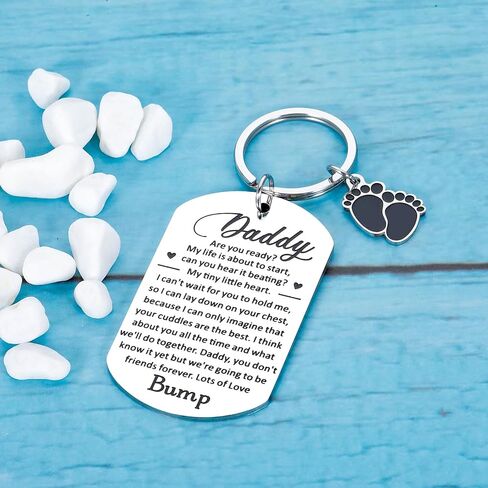 New Dad Gifts from Baby Expectant Dad Gifts for Dad Men Husband Dad To Be Keychain Gift for Gifts for Expecting Dad New Dad Christmas Pregnancy Announcement First Baby Gift for Men from Wife in Saudi Arabia