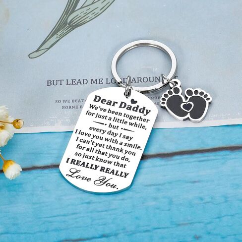 New Dad Gifts from Baby Expectant Dad Gifts for Dad Men Husband Dad To Be Keychain Gift for Gifts for Expecting Dad New Dad Christmas Pregnancy Announcement First Baby Gift for Men from Wife in Saudi Arabia