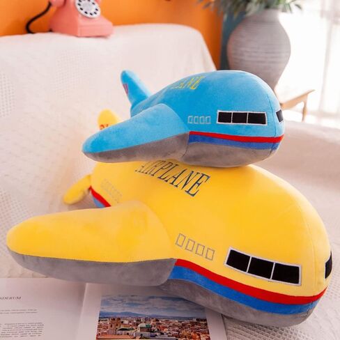 15.7" Plush Stuffed Plane Model Toy, Plane Stuffed Pillow, Plush Toy Plane Soft Cushion, Cute Nursery Decoration and Bedtime Toy for Birthday or Baby Party (Blue) in Saudi Arabia