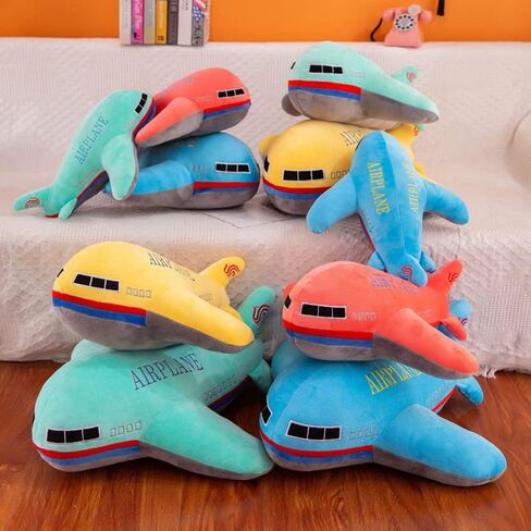 15.7" Plush Stuffed Plane Model Toy, Plane Stuffed Pillow, Plush Toy Plane Soft Cushion, Cute Nursery Decoration and Bedtime Toy for Birthday or Baby Party (Blue) in Saudi Arabia