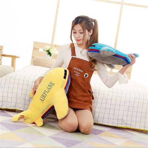 15.7" Plush Stuffed Plane Model Toy, Plane Stuffed Pillow, Plush Toy Plane Soft Cushion, Cute Nursery Decoration and Bedtime Toy for Birthday or Baby Party (Blue) in Saudi Arabia