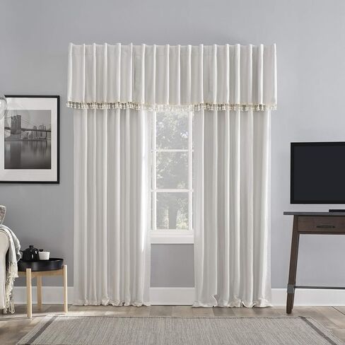 Sun Zero - 56260 Greyson Faux Dupioni Silk Extreme 100% Blackout Back Tab Curtain Panel, 50" x 95", Pearl White in Saudi Arabia