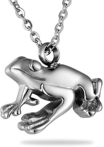 (فروغ) - ضفدع رماد كرياشن سلسلة دائرية قلادة تذكارية من الفولاذ المقاوم للصدأ المقاوم للماء مجوهرات (ضفدع) in Kuwait