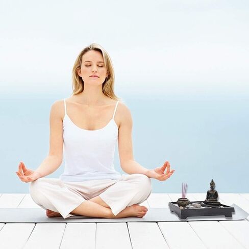 ديكور بوذا الروحي، ديكور حديقة زن لسطح الطاولة مع مبخرة احجار رمال بوذا، مجموعة تمثال تامل سلمي لديكور المنزل، هدية للاسترخاء in Kuwait