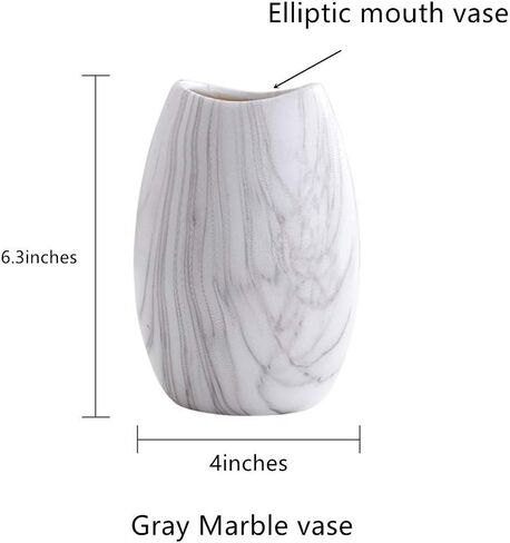 ANDING Marble Vase/White Flower Pot/Flower Display/Dedding/Housewarming Gift in Kuwait