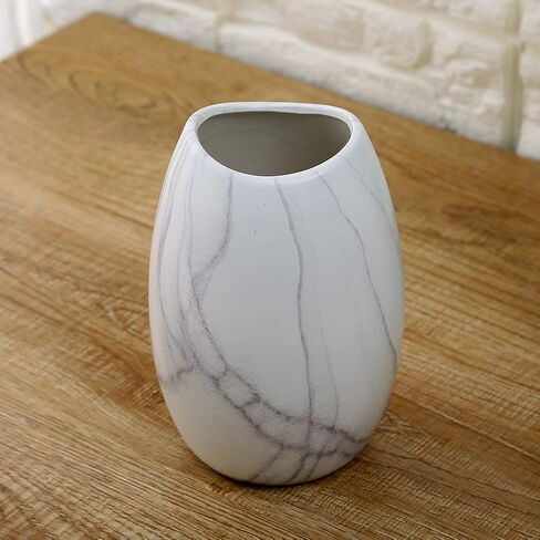 ANDING Marble Vase/White Flower Pot/Flower Display/Dedding/Housewarming Gift in Kuwait