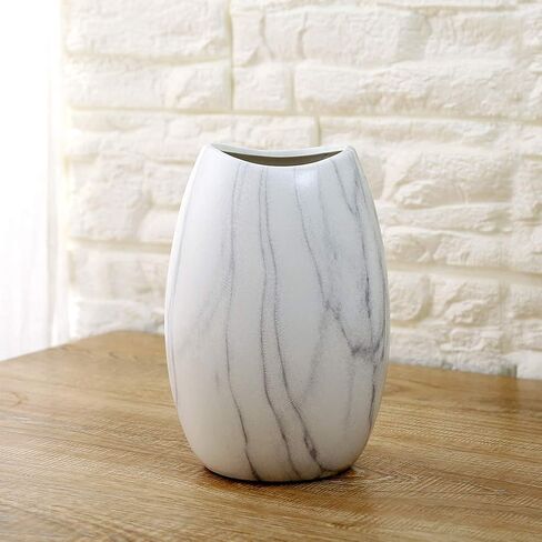 ANDING Marble Vase/White Flower Pot/Flower Display/Dedding/Housewarming Gift in Kuwait