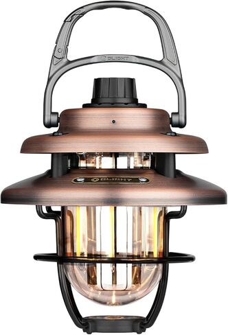 OLIGHT Olantern Classic Mini LED Camping Lantern، مصباح يدوي خفيف الوزن قابل لإعادة الشحن 300 لومن مع مصادر إضاءة مزدوجة، مصباح تخييم محمول للإعصار والطوارئ والمشي لمسافات طويلة (أسود) in Saudi Arabia