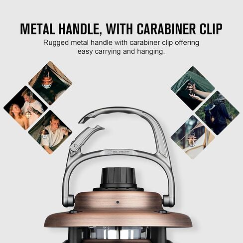 OLIGHT Olantern Classic Mini LED Camping Lantern، مصباح يدوي خفيف الوزن قابل لإعادة الشحن 300 لومن مع مصادر إضاءة مزدوجة، مصباح تخييم محمول للإعصار والطوارئ والمشي لمسافات طويلة (أسود) in Saudi Arabia